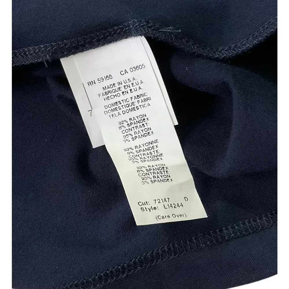 21-1 Karen Kane Navy Blue Fit & Flare Dress MSRP $98 Women Size Medium NWT - Picture 4 of 6